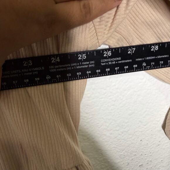 Torrid Womens Top Size 3X Super Soft Rib V-Neck Lace Trim Tie Front Long Sleeve - Picture 7 of 15